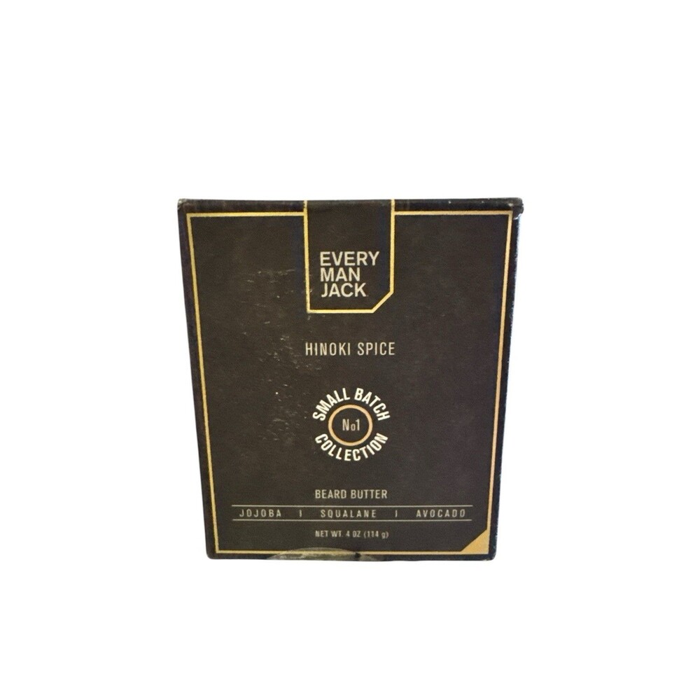Every Man Jack Small Batch Beard Butter Hinoki Spice Fragrance 4 Oz New